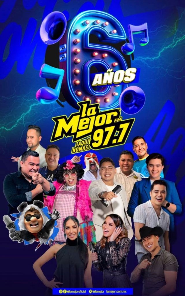 ¡Feliz sexto aniversario a La Mejor 97.7 FM CDMX!