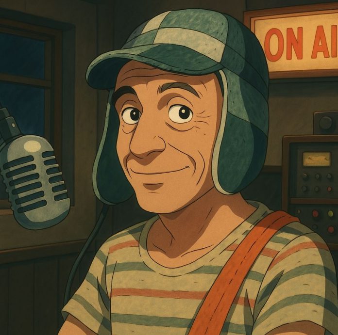 El Chavo con micrófono