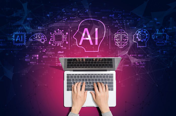 Ai Concept With Person Using A Laptop Computer