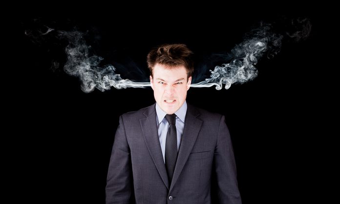 Portrait Of A Furious Businessman