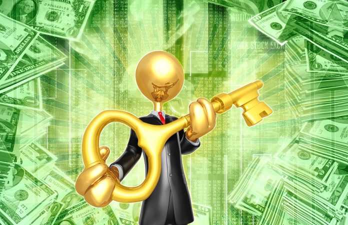 Businessman With Golden Key