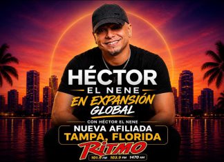 Héctor ‘El Nene’ llega a Tampa por Ritmo 101.9 FM y 103.9 FM