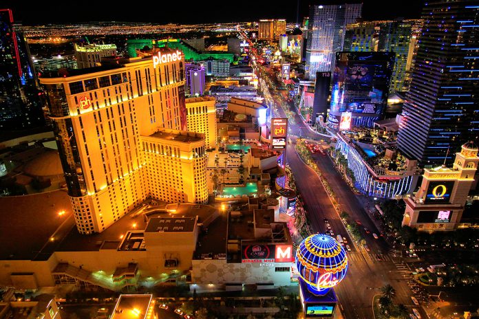 Las Vegas, Usa - March 18: Aerial View Of Las Vegas Strip On Mar