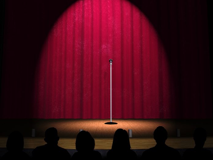 A Microphone On A Stage