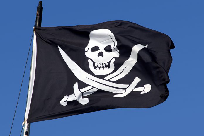 A Pirate Ship Flag.