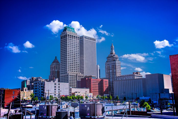 Color Image Of Skyline Of Downtown Tulsa, Oklahoma, Usa Taken 19